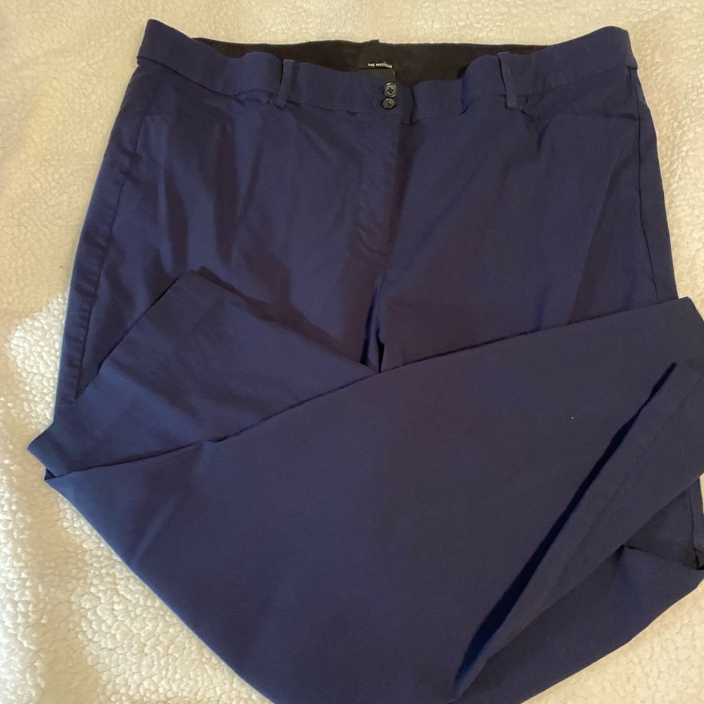 Lane Bryant Women’s Deep Blue Dress Pants elastic waist.  22 regular - Picture 2 of 9